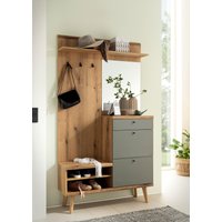 INOSIGN Kompaktgarderobe "Mavas, Garderobe, Garderobenschrank, ScandicDesign, Evoke Eiche/Salbei", ausreichend Stauraum, für kleine Räume geeignet, 110 cm breit INOSIGN Kompaktgarderobe "Mavas, Garderobe, Garderobenschrank, ScandicDesign, Evoke Eiche/Salbei", ausreichend Stauraum, für kleine Räume geeignet, 110 cm breit von Inosign