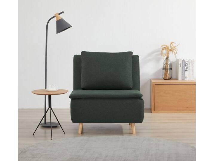 INOSIGN Sessel AINSLEY, wandelbar zum Gästebett, Schlafsofa im pflegeleichten Webstoff, grün, grün von Inosign