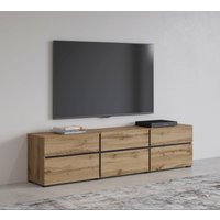 INOSIGN Lowboard "Cross, moderne grifflose TV-Kommode,3 Klappen/3 Schubkästen", Breite 180 cm, TV-Schrank mit viel Stauraum, TV-Board von Inosign