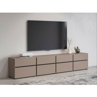 INOSIGN Lowboard "Cross, moderne grifflose TV-Kommode,4 Klappen/4 Schubkästen", Breite 225 cm, TV-Schrank mit viel Stauraum, TV-Board von Inosign