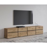 INOSIGN Lowboard "Cross, moderne grifflose TV-Kommode,4 Klappen/4 Schubkästen", Breite 225 cm, TV-Schrank mit viel Stauraum, TV-Board von Inosign