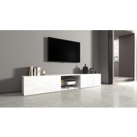 INOSIGN Lowboard "Egypt,Lowboard,TV-Kommode,TV-Möbel,TV-Bank", mit 2 Klappen, 2 Glasböden,kompl. Hochgl. lackiert (B/T/H)240x38x35 cm von Inosign