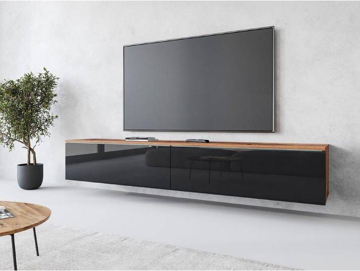 INOSIGN Lowboard LOWBOARD VERA, Modernes griffloses TV-Board, 180 cm TV-Schrank, stehend und hängend, braun schwarz, ohne Beleuchtung INOSIGN Lowboard LOWBOARD VERA, Modernes griffloses TV-Board, 180 cm TV-Schrank, stehend und hängend, braun schwarz, ohne Beleuchtung von Inosign