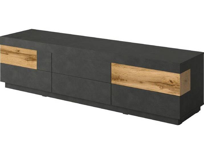 INOSIGN Lowboard SILKE, Breite 206 cm, Hochglanzfronten, grau, anthrazit Matera/votaneichefarben von Inosign