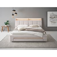 INOSIGN Polsterbett "CiTY/GiRON, gepolstertes Stauraumbett, mit LED Beleuchtung", Bettkasten mit Hundebett oder als Stauraum, klappbare Kopfteile von Inosign