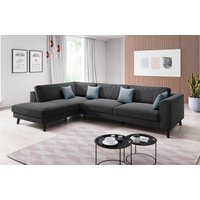INOSIGN Ecksofa "Laurentia, L-Form", mit 4 Zierkissen, Ottomane links oder rechts bestellbar von Inosign