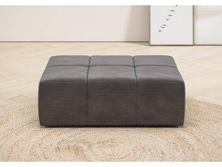 INOSIGN Polsterhocker Ancona, passend zur Ancona -Polsterserie, auch in Cord + Easy Care, grau, dunkelgrau INOSIGN Polsterhocker Ancona, passend zur Ancona -Polsterserie, auch in Cord + Easy Care, grau, dunkelgrau von Inosign