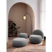 INOSIGN Polsterhocker "Mithras I Lieferzeit nur 2 Wochen, passend zum Sessel Mithras II", Bouclé oder Fellimitat, Durchmesser 65 oder 85 cm von Inosign