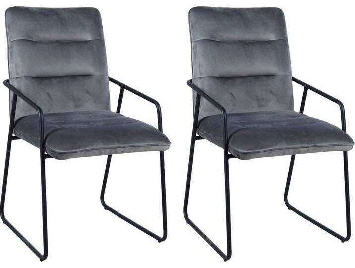 INOSIGN Polsterstuhl Marla (Set, 2 St), grau schwarz von Inosign