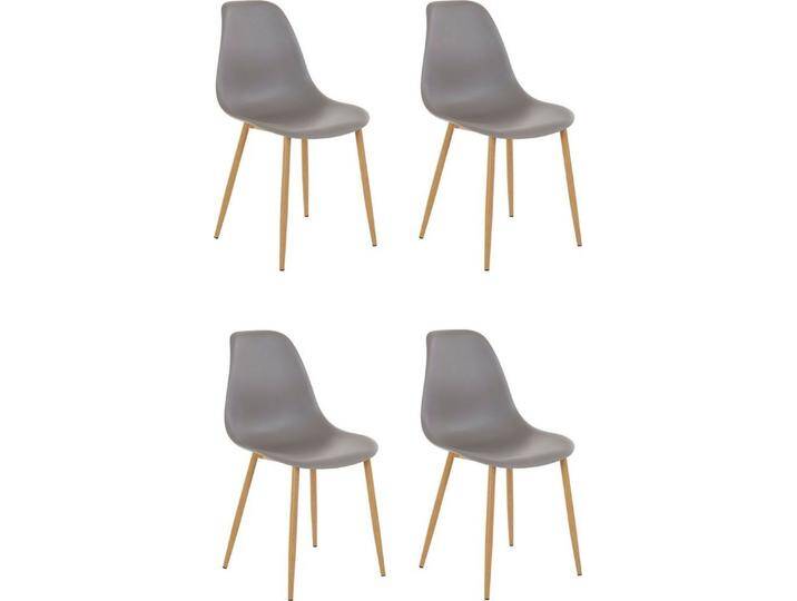 INOSIGN Schalenstuhl Miller, (2 Stück oder 4 Stück) Sitzschale in Kunststoff, grau, 4er-Set, hellgrau von Inosign
