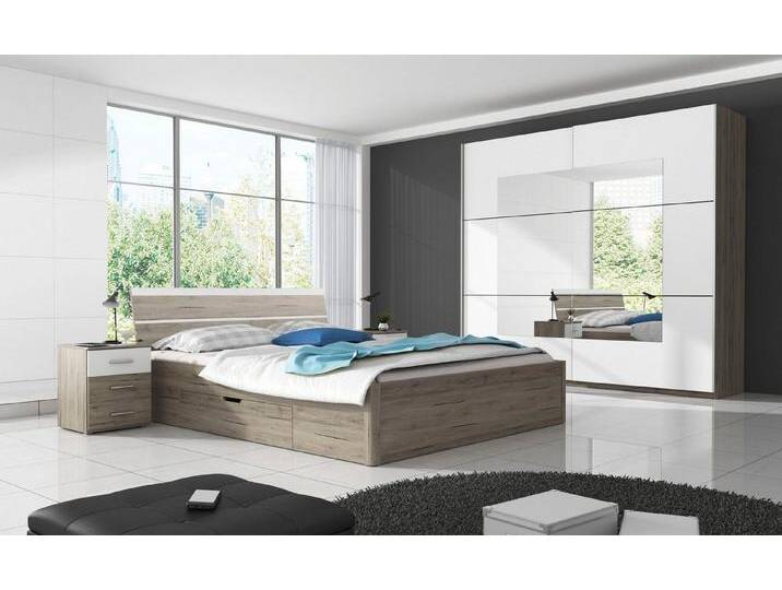 Home affaire Schlafzimmer-Set Beta Komplettschlafzimmer in 3 Farben und 2 Bettgrößen, (4-tlg), FSC®-zertifizierter Holzwerkstoff, Made in Europe, weiß von Home-affaire