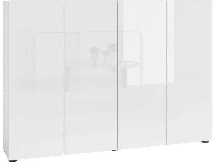 INOSIGN Schuhschrank Mister, 160 cm, 4 Türen, elegantes Weiß, hochglänzende Oberfläche, FSC-zertifiziert von Inosign