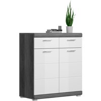INOSIGN Schuhschrank "Siena, Breite 90 cm, 2 Türen, 2 Einlegeböden, 3 Fächer, 2 Schubkästen", (1 St.), Front-Rillenfräsung, Schuhkommode, Kommode, Anrichte, Sideboard von Inosign