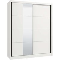 INOSIGN Schwebetürenschrank "Albi, Schlafzimmerschrank, Wäscheschrank in cashmere oder weiß", Kleiderschrank mit Spiegel MIT Innenausstattung,FSC-zertifiziert von Inosign