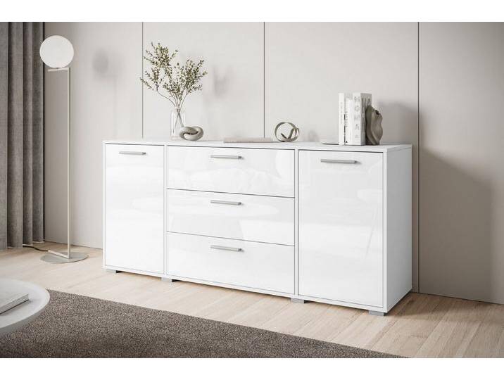 INOSIGN Sideboard BOGOTA, moderne Kommode, Schubladenschrank mit verstellbaren Einlegeböden, weiß von Inosign