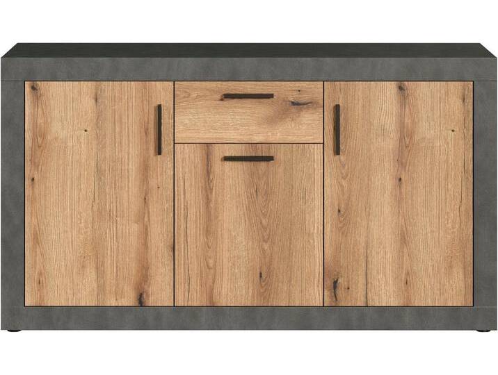 INOSIGN Sideboard Bergen (Packung, 1 St), Sideboard mit 3 Türen & 1 Schublade - (B/T/H) 149/40/83 cm, grau von Inosign