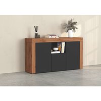 INOSIGN Sideboard "CHRONOS Breite 155 cm mit 3 Türen, 1 offenes und 6 geschlossene Fächer", (1 St.), Sideboard,Kommode, Schrank, Grifflos mit Push to Open, Made in Italy von Inosign