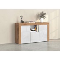 INOSIGN Sideboard "CHRONOS Breite 155 cm mit 3 Türen, 1 offenes und 6 geschlossene Fächer" 1 Stk. tlg. Sideboard,Kommode, Schrank, Grifflos mit Push to Open, Made in Italy von Inosign