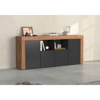 INOSIGN Sideboard "CHRONOS Breite 200 cm mit 4 Türen, 2 offene und 8 geschlossene Fächer", (1 St.), Sideboard,Kommode, Schrank, Grifflos mit Push to Open, Made in Italy von Inosign
