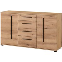 INOSIGN Sideboard "Cantara, moderner Schrank, Kommode in Eiche Evoke oder weiß", schwarze Stangengriffe, ausreichend Stauraum, vielseitig einsetzbar von Inosign