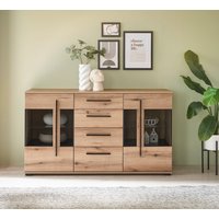 INOSIGN Sideboard "Cantara, moderner Schrank, Kommode in Eiche Evoke oder weiß", schwarze Stangengriffe, ausreichend Stauraum, vielseitig einsetzbar von Inosign