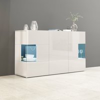 INOSIGN Sideboard "Egypt, Kommode, Schrank, Kredenz, Vitrine grifflos", 3 Türen davon 2 mit Glaseinsatz, kompl. Hochglanz lackiert Breite 135 von Inosign