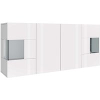 INOSIGN Sideboard "Egypt, Kommode, Schrank, Kredenz, Vitrine grifflos", 4 Türen davon 2 mit Glaseinsatz, kompl. Hochglanz lackiert, Breite 180 von Inosign