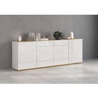 INOSIGN Sideboard "GARDA Sideboard,Kommode, Schrank, Kredenz Grifflos mit Push to Open", (1 St.), 4 Türen, 2 Schubladen, grifflos Breite 200 cm von Inosign