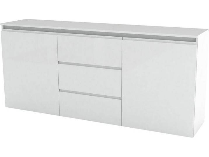 INOSIGN Sideboard Magic, Kommode, Schrank, Kredenz, mit 2 Türen und 3 Schubkästen Hochglanz lackiert (B/T/H) 180x40x80 cm, weiß von Inosign