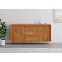 INOSIGN Sideboard "Malmedy Front mit gefrästen Rillen", Kommode aus massivem Kiefernholz, Push-to-open, Breite 160 cm von Inosign
