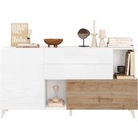 INOSIGN Sideboard "Monaco in Breite 181 cm, Anrichte mit Tür, Klappe und 2 Schubkästen" Stauraumschrank – sanftes Schließen, edles Design, viel Platz von Inosign