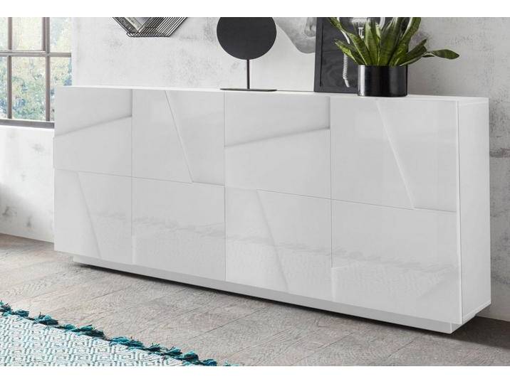 INOSIGN Sideboard PING, Breite 162,5 cm, grau, weiß hochglanz von Inosign