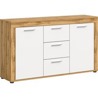 INOSIGN Sideboard "Sideboard 125x80x35 cm in Eiche mit weißer Front", Wohnzimmer, Wohnzimmermöbel, Kommode, Schrank, Sideboard von Inosign