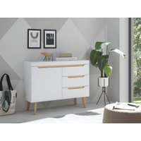 INOSIGN Sideboard "Torge, Anrichte, Kommode, Schubladenschrank", (1 St.), abgeschrägte Füße, drei Farben, Scandi Design, 107 cm breit von Inosign