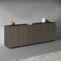 INOSIGN Sideboard "Vega Sideboard,Kommode,220 cm", mit 4 Türen und 3 Schubladen,Fronten mit Rillen-Optik von Inosign