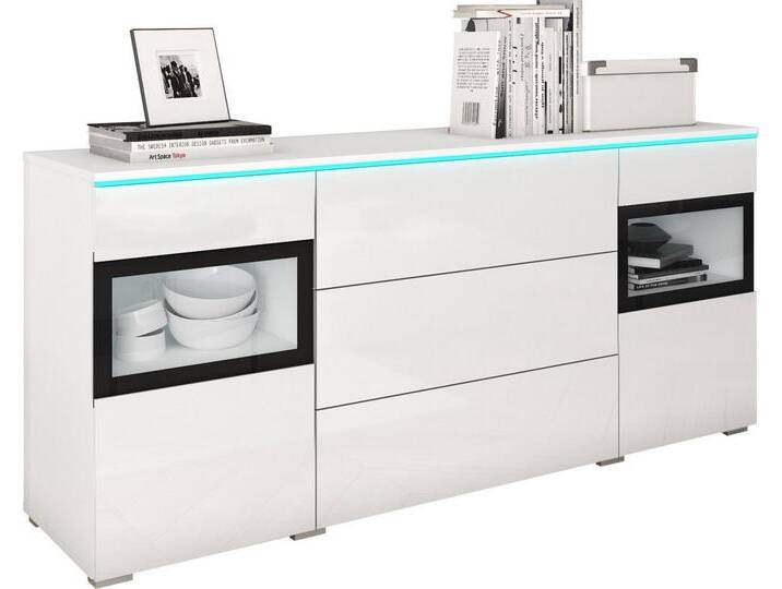 INOSIGN Sideboard VERA, Moderne grifflose Kommode,verstellbare Einlegeböden, weiß, weiß/weiß Hochglanz von Inosign