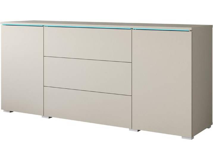 INOSIGN Sideboard VERA, grifflos, verstellbare Einlegeböden, Wahlweise mit oder ohne Beleuchtung, weiß, mit Beleuchtung von Inosign