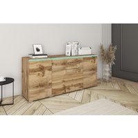 INOSIGN Sideboard "VERA, grifflos", verstellbare Einlegeböden, Wahlweise mit oder ohne Beleuchtung von Inosign