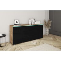 INOSIGN Sideboard "VERA, grifflos", verstellbare Einlegeböden, Wahlweise mit oder ohne Beleuchtung von Inosign