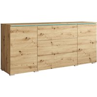 INOSIGN Sideboard "VERA, grifflos", verstellbare Einlegeböden, Wahlweise mit oder ohne Beleuchtung von Inosign