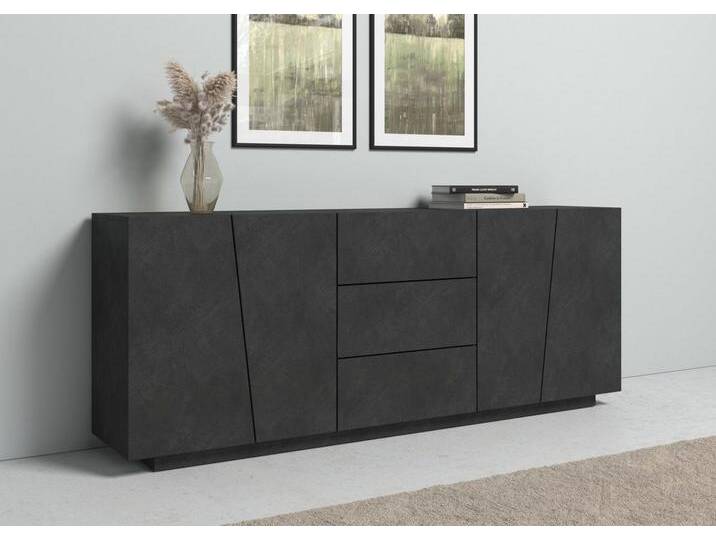 INOSIGN Sideboard Vega, Breite 220 cm, grau, Zement-Optik von Inosign
