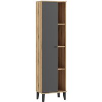 INOSIGN Stauraumschrank "Oslo, Badschrank mit Knopfgriff, Hochschrank im skandinavischen Design", in der Türfarbe Weiß oder Grau verfügbar, ausreichend Stauraum von Inosign