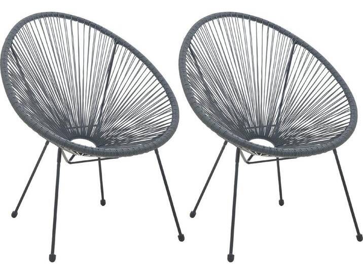 INOSIGN Stuhl (Set, 2 St), runde Sitzschale im 2er-Set, grau von Inosign