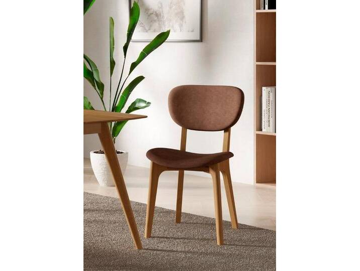 INOSIGN Stuhl COZY Made in Italy (Set, 2 St), Gestell in Buche, Kirsch- oder Nussbaum, Massivholz, Design Stuhl, braun von Inosign