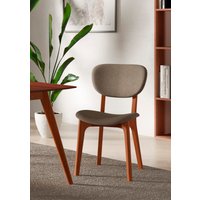 INOSIGN Stuhl "COZY Made in Italy", (Set), 2 St., Microfaser, Gestell in Buche, Kirsch- oder Nussbaum, Massivholz, Design Stuhl INOSIGN Stuhl "COZY Made in Italy", (Set), 2 St., Microfaser, Gestell in Buche, Kirsch- oder Nussbaum, Massivholz, Design Stuhl von Inosign