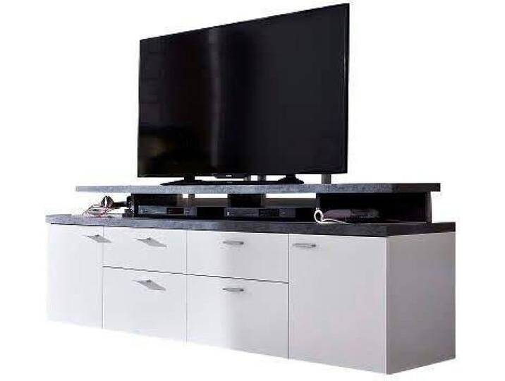 INOSIGN TV-Board Messina (1 St), TV-Lowboard mit Türen, Schubladen & Fächern - (B/T/H) 180/47/66 cm, weiß, FSC®-zertifizierter Holzwerkstoff von Inosign