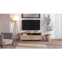 INOSIGN Lowboard "Redon, TV-Board, TV-Schrank, TV-Lowboard", TV-Kommode, Breite 128, Klapptür in 3D Optik, Artisan Eiche von Inosign