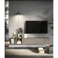 INOSIGN Wohnwand "INFINITY, 2tlg. Breite 194 cm, Höhe variabel, Wohnwand", (Spar-Set, 2 St.), (Lowboard hängend, Würfelregal 2er Set) von Inosign