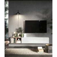INOSIGN Wohnwand "INFINITY, 2tlg. Breite 194 cm, Höhe variabel, Wohnwand", (Spar-Set, 2 St.), (Lowboard hängend, Würfelregal 2er Set) von Inosign