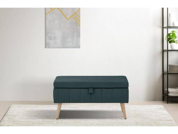 INOSIGN Truhenbank AMIRA Sitzbank mit Stauraum, Maße B/T/H: 81/36/43 cm, mit Staufach, in 3 Bezugsqualitäten mit feiner Steppung, grün, dunkelgrün von Inosign